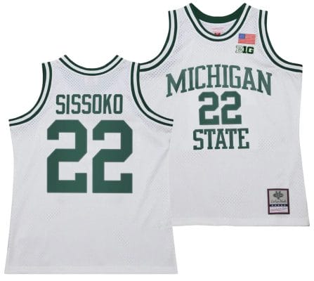 Mady Sissoko Jersey #22 Michigan State Spartans 125th Basketball Anniversary 1990 Throwback White