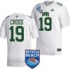 Miles Cross Jersey #19 Ohio Bobcats 2023 Myrtle Beach Bowl Patch MVP Football White