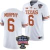 Maalik Murphy Jersey #6 Texas Longhorns Allstate Sugar Bowl Patch 2024 College Football White 4 Maalik Murphy Jersey #6 Texas Longhorns Allstate Sugar Bowl Patch 2024 College Football White