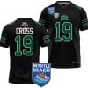 Miles Cross Jersey #19 Ohio Bobcats 2023 Myrtle Beach Bowl Patch College Football Black