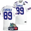 Mason Fairchild Jersey #89 Kansas Jayhawks 2023 Guaranteed Rate Bowl Champs MVP Football White