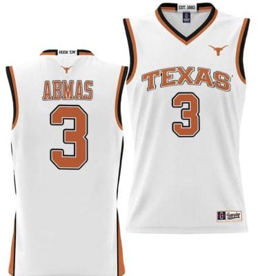 Max Abmas Jersey #3 Texas Longhorns NIL College Basketball Lightweight White 8 Max Abmas Jersey #3 Texas Longhorns NIL College Basketball Lightweight White