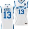 Mason Miller Jersey #13 Creighton Bluejays College NIL Basketball Lightweight White