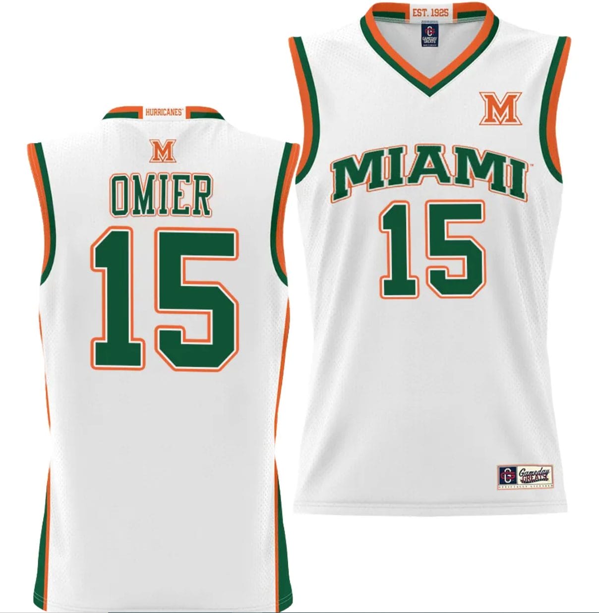 Norchad Omier Jersey #15 Miami Hurricanes NIL College Basketball Lightweight White 1 Norchad Omier Jersey #15 Miami Hurricanes NIL College Basketball Lightweight White