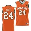 Nijel Pack Jersey #24 Miami Hurricanes NIL College Basketball Lightweight Orange 2 Nijel Pack Jersey #24 Miami Hurricanes NIL College Basketball Lightweight Orange