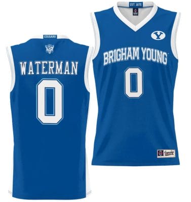 Noah Waterman Jersey #0 BYU Cougars NIL College Basketball Jersey Lightweight Royal