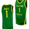 N'Faly Dante Jersey #1 Oregon Ducks Replica College Basketball uniform Green
