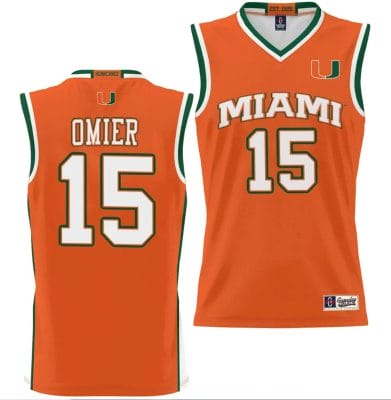 Norchad Omier Jersey #15 Miami Hurricanes NIL College Basketball Lightweight Orange 6 Norchad Omier Jersey #15 Miami Hurricanes NIL College Basketball Lightweight Orange