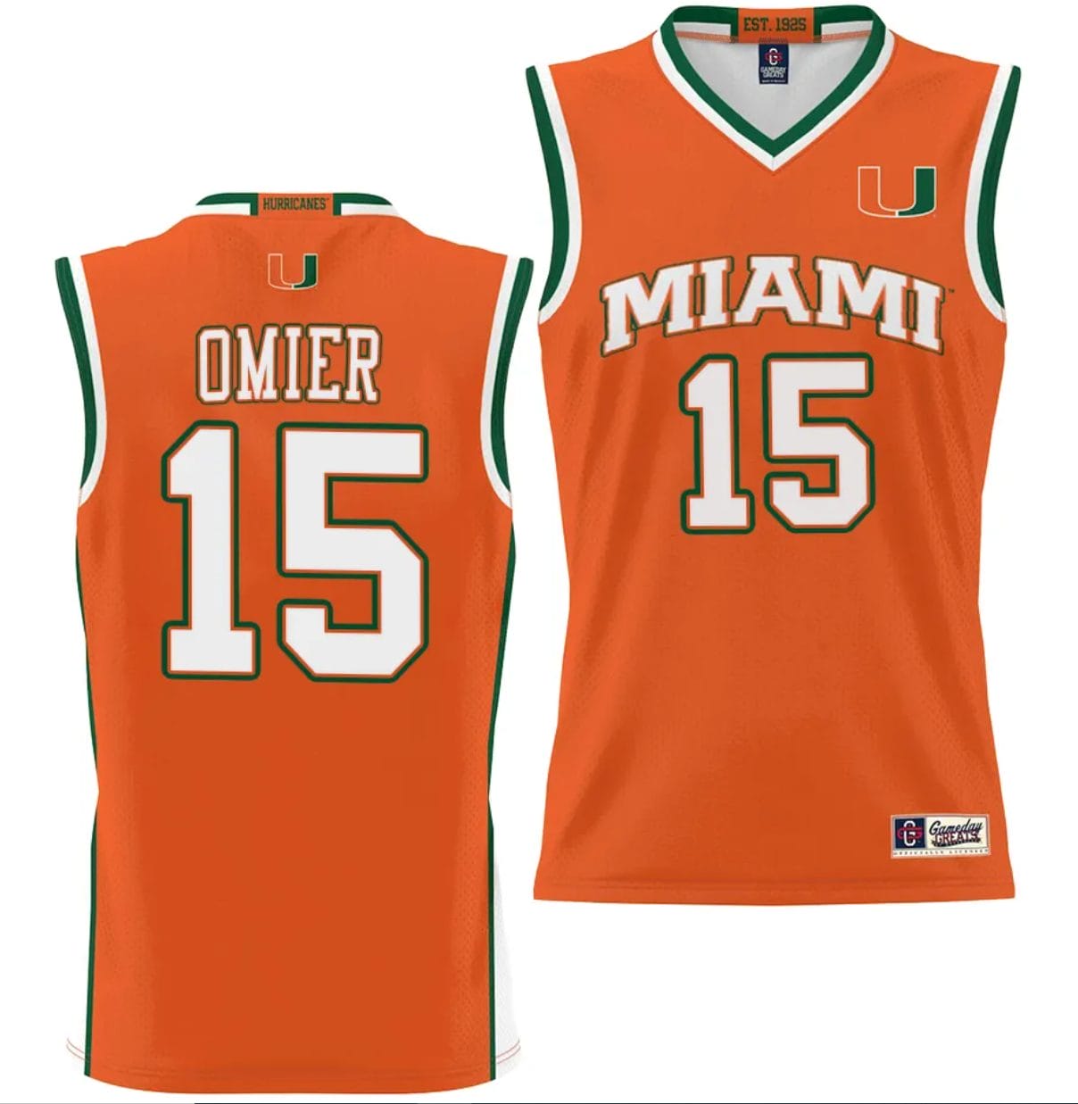 Norchad Omier Jersey #15 Miami Hurricanes NIL College Basketball Lightweight Orange 1 Norchad Omier Jersey #15 Miami Hurricanes NIL College Basketball Lightweight Orange