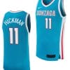 Nolan Hickman Jersey #11 Gonzaga Bulldogs College Basketball uniform 2023-24 Turquoise
