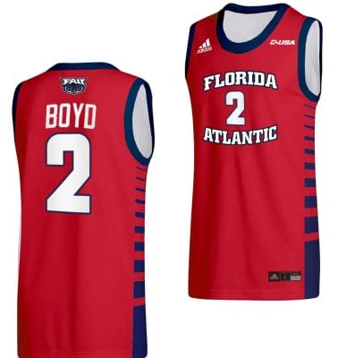 Nicholas Boyd Jersey #2 FAU Owls College Basketball Replica Red 6 Nicholas Boyd Jersey #2 FAU Owls College Basketball Replica Red