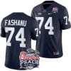 Olu Fashanu Jersey #74 Penn State Peach Bowl Patch 2024 College Football Navy
