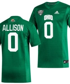 OShaan Allison Jersey #0 Ohio Bobcats College Football Uniform Green