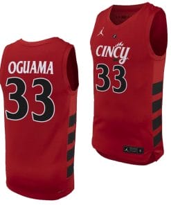 Ody Oguama Jersey #33 Cincinnati Bearcats College Basketball Replica 2023-24 Red