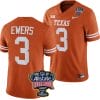 Quinn Ewers Brooks Jersey #3 Texas Longhorns Allstate Sugar Bowl Patch 2024 College Football Orange
