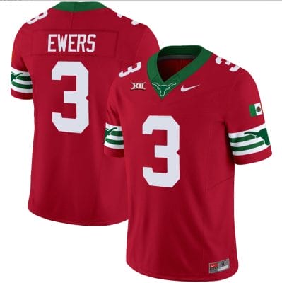 Quinn Ewers Jersey #3 Texas Longhorns Mexico Vapor College Football Red 8 Quinn Ewers Jersey #3 Texas Longhorns Mexico Vapor College Football Red