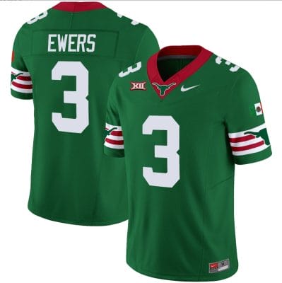 Quinn Ewers Jersey #3 Texas Longhorns Mexico Vapor College Football Green 8 Quinn Ewers Jersey #3 Texas Longhorns Mexico Vapor College Football Green