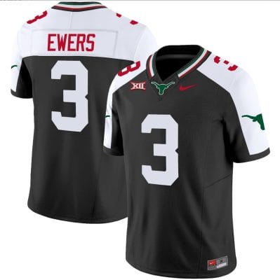 Quinn Ewers Jersey #3 Texas Longhorns Mexico Vapor College Football Black Alternate