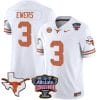 Quinn Ewers Jersey #3 Texas Longhorns Sugar Bowl Patch Vapor Football White