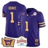 Rome Odunze Jersey #1 Washington Huskies Alamo Bowl Patch Football Purple Gold