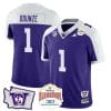 Rome Odunze Jersey #1 Washington Huskies Alamo Bowl Patch Alternate Football Stitched