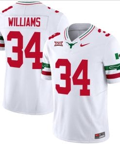 Ricky Williams Jersey #34 Texas Longhorns Mexico Vapor College Football White