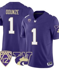 Rome Odunze Jersey #1 Washington Huskies Logo Patch Football Stitched