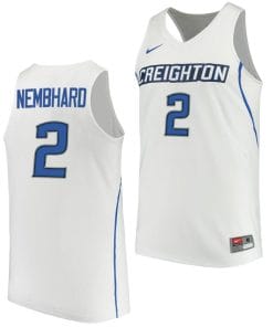 Ryan Nembhard Jersey #2 Creighton Bluejays College Basketball Performance White
