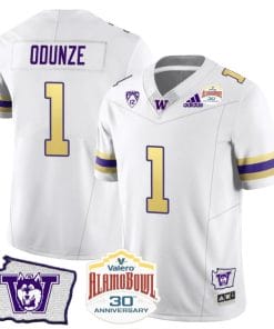 Rome Odunze Jersey #1 Washington Huskies Alamo Bowl Patch Football Husky Royalty