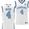 RJ Davis Jersey #4 UNC Tar Heels NIL College Basketball Lightweight White