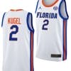 Riley Kugel Jersey #2 Florida Gators Limited College Basketball 2023-24 Home White 5 Riley Kugel Jersey #2 Florida Gators Limited College Basketball 2023-24 Home White