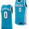 Ryan Nembhard Jersey #0 Gonzaga Bulldogs College Basketball uniform 2023-24 Turquoise