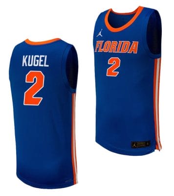 Riley Kugel Jersey #2 Florida Gators College Basketball 2023-24 Replica Uniform Royal