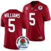 Roydell Williams Jersey #5 Alabama Crimson Tide Rose Bowl Game 2024 Patch College Football Playoff Crimson