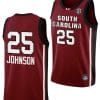 Raven Johnson Jersey #25 South Carolina Gamecocks College Basketball 2023-24 Garnet