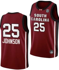 Raven Johnson Jersey #25 South Carolina Gamecocks College Basketball 2023-24 Garnet
