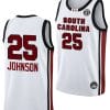 Raven Johnson Jersey #25 South Carolina Gamecocks College Basketball 2023-24 White