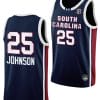 Raven Johnson Jersey #25 South Carolina Gamecocks College Basketball Away Black