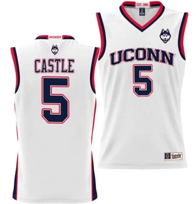 Stephon Castle Jersey #5 UConn Huskies NIL College Basketball Lightweight White