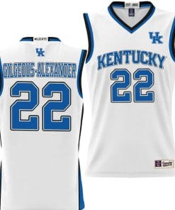 Shai Gilgeous Alexander Jersey #22 Kentucky Wildcats NIL College Basketball Lightweight White