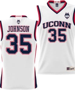 Samson Johnson Jersey #35 UConn Huskies NIL College Basketball Lightweight White