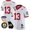 Stetson Bennett Jersey #13 Georgia Bulldogs Vapor Limited Orange Bowl Patch White Gold Trim