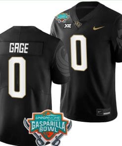 Stacy Gage Jersey #0 UCF Knights 2023 Gasparilla Bowl Patch Football Black
