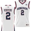 Steele Venters Jersey #2 Gonzaga Bulldogs NIL College Basketball Lightweight White