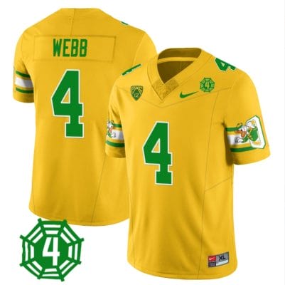 Spencer Webb Jersey #4 Oregon Ducks Honor Spencer Webb Patch Football Yellow 8 Spencer Webb Jersey #4 Oregon Ducks Honor Spencer Webb Patch Football Yellow