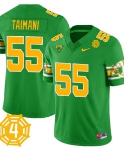 Sam Taimani Jersey #55 Oregon Ducks Honor Spencer Webb Patch Football Green
