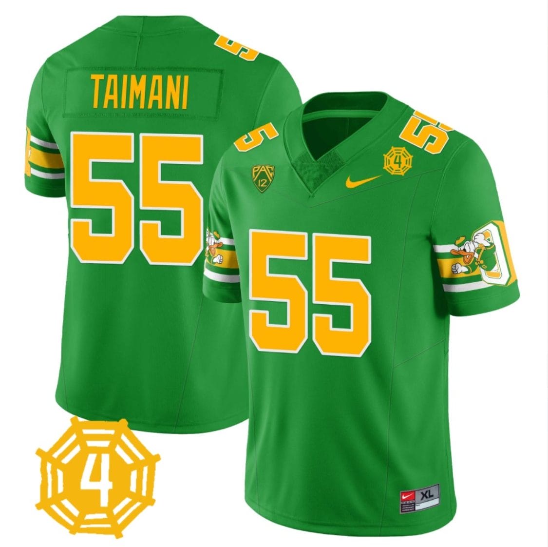 Sam Taimani Jersey #55 Oregon Ducks Honor Spencer Webb Patch Football Green 1 Sam Taimani Jersey #55 Oregon Ducks Honor Spencer Webb Patch Football Green