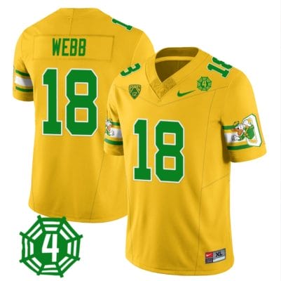 Spencer Webb Jersey #18 Oregon Ducks Honor Spencer Webb Patch Football Yellow 8 Spencer Webb Jersey #18 Oregon Ducks Honor Spencer Webb Patch Football Yellow