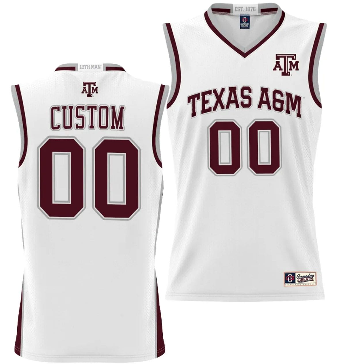 Custom Texas Aggies Jersey Name and Number NIL College Basketball Jersey Lightweight White 1 Spencer Johnson Jersey #20 Custom Texas Aggies Jersey Name and Number NIL College Basketball Jersey Lightweight White