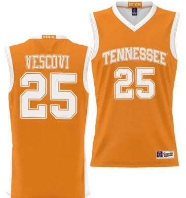 Santiago Vescovi Jersey #25 Tennessee Volunteers NIL College Basketball Lightweight Orange